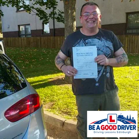 Successful learner with Adrian after passing their driving test